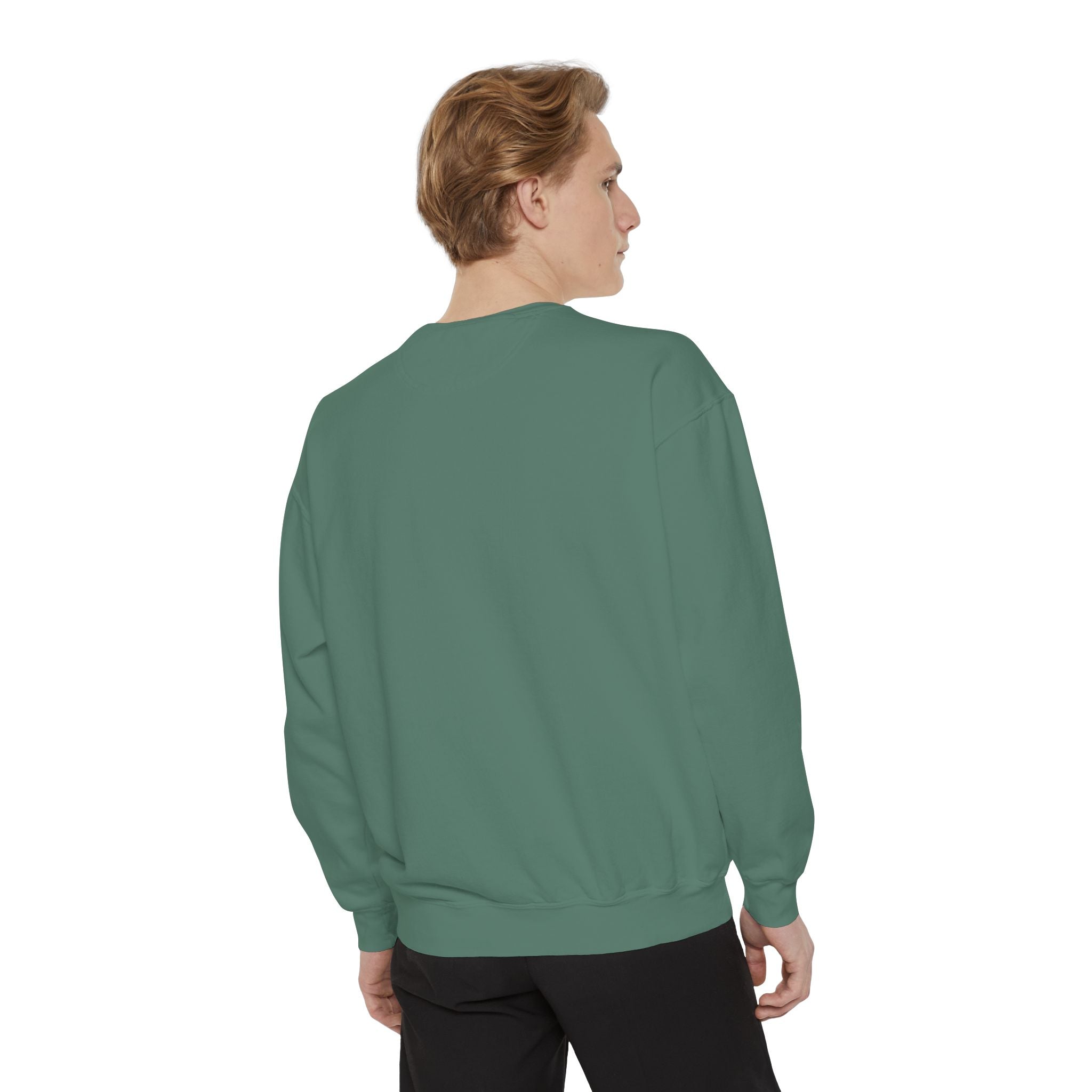 Sober and Thriving Sweatshirt — Inspirational Recovery Crewneck with Mountain & Pine Design