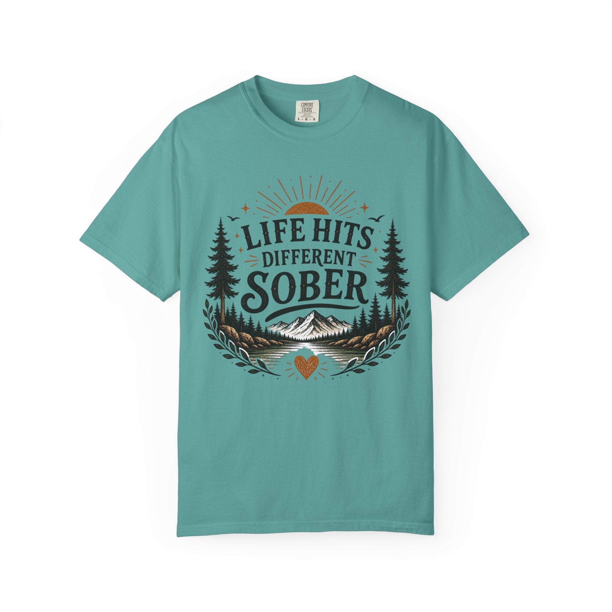 Sober Recovery T-Shirt — "Life Hits Different Sober" Inspirational Tee