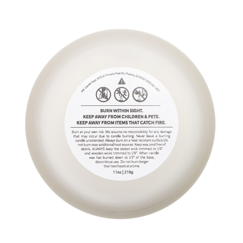 Zero Proof Living Co. Frosted Glass Candle — 11oz Sober Lifestyle Candle
