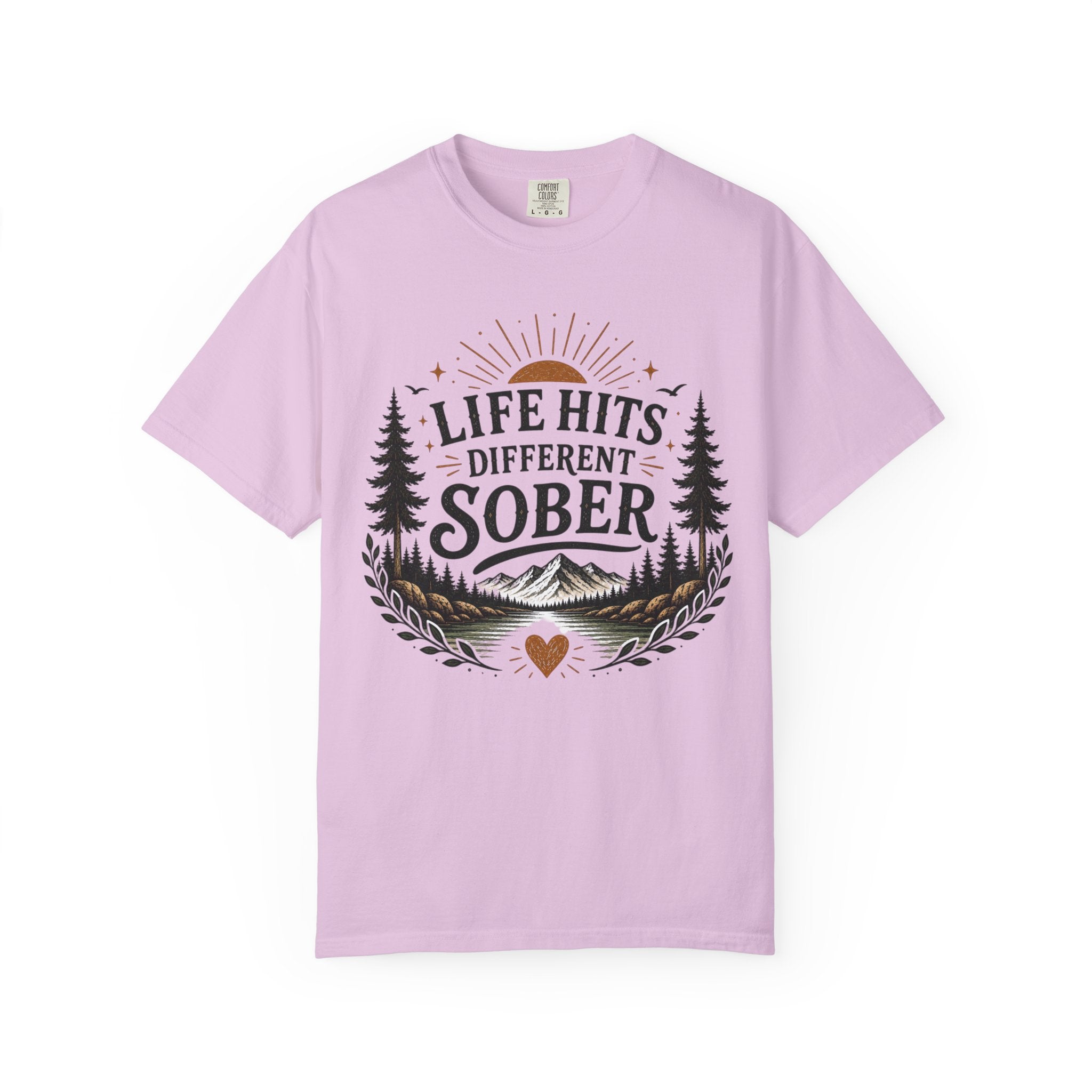 Sober Recovery T-Shirt — "Life Hits Different Sober" Inspirational Tee