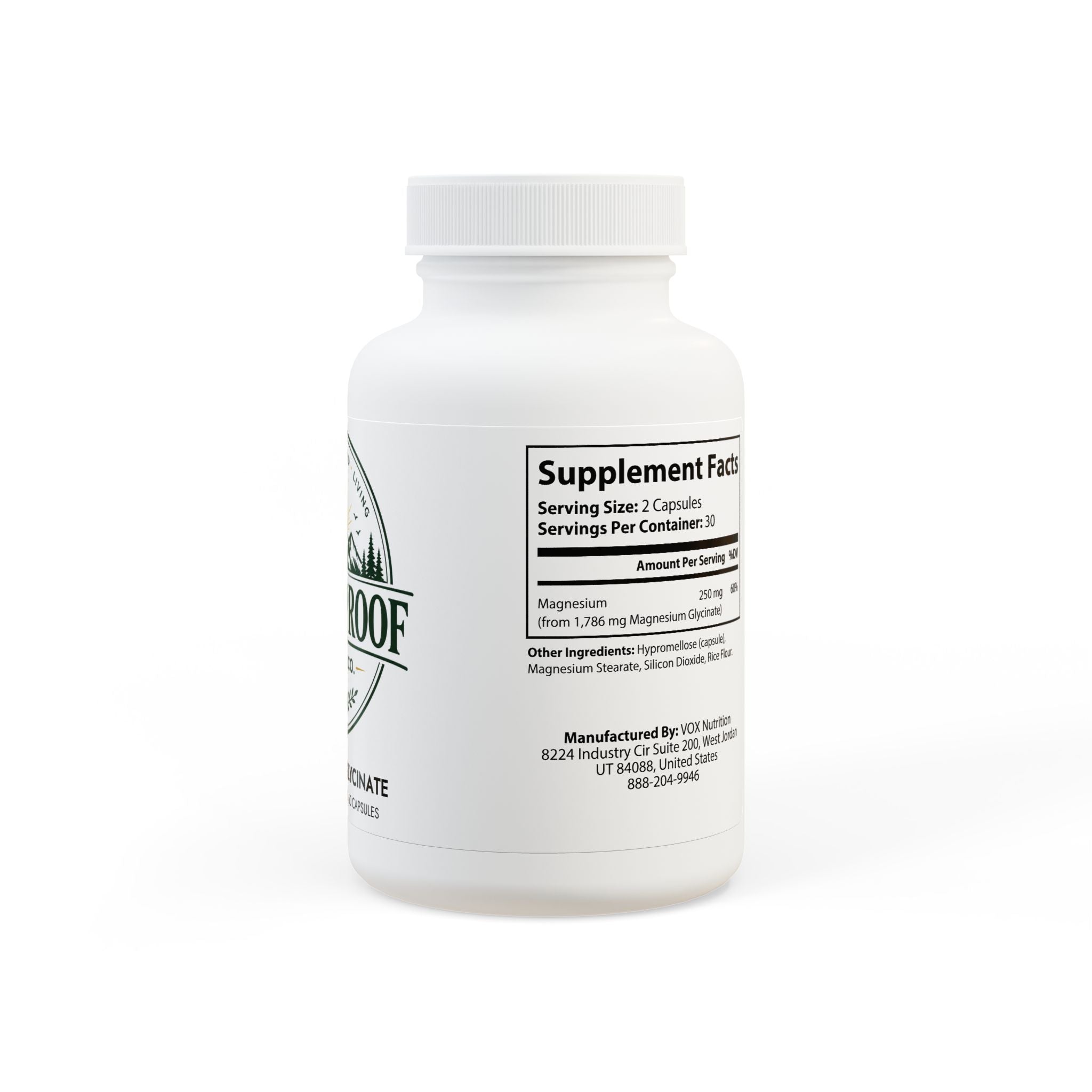 Magnesium Glycinate Supplement (60 Capsules)