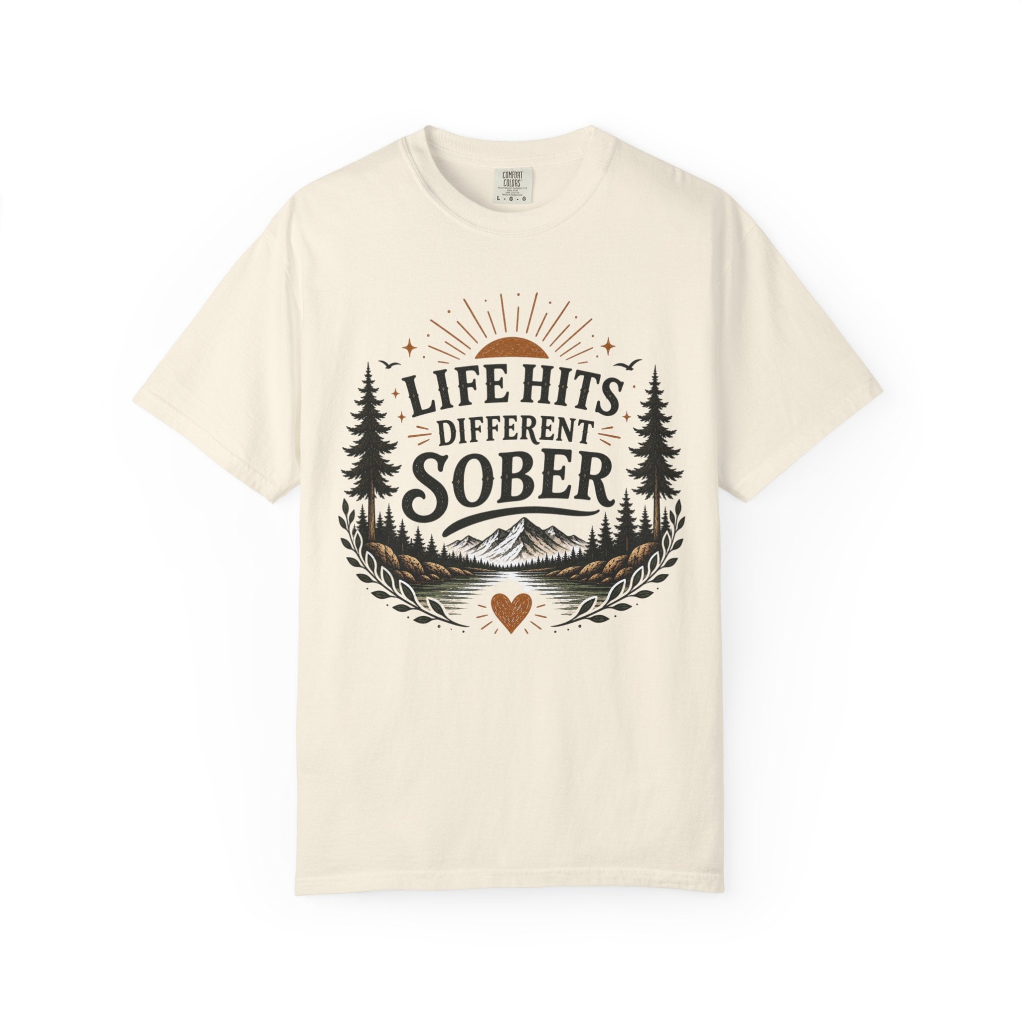 Sober Recovery T-Shirt — "Life Hits Different Sober" Inspirational Tee