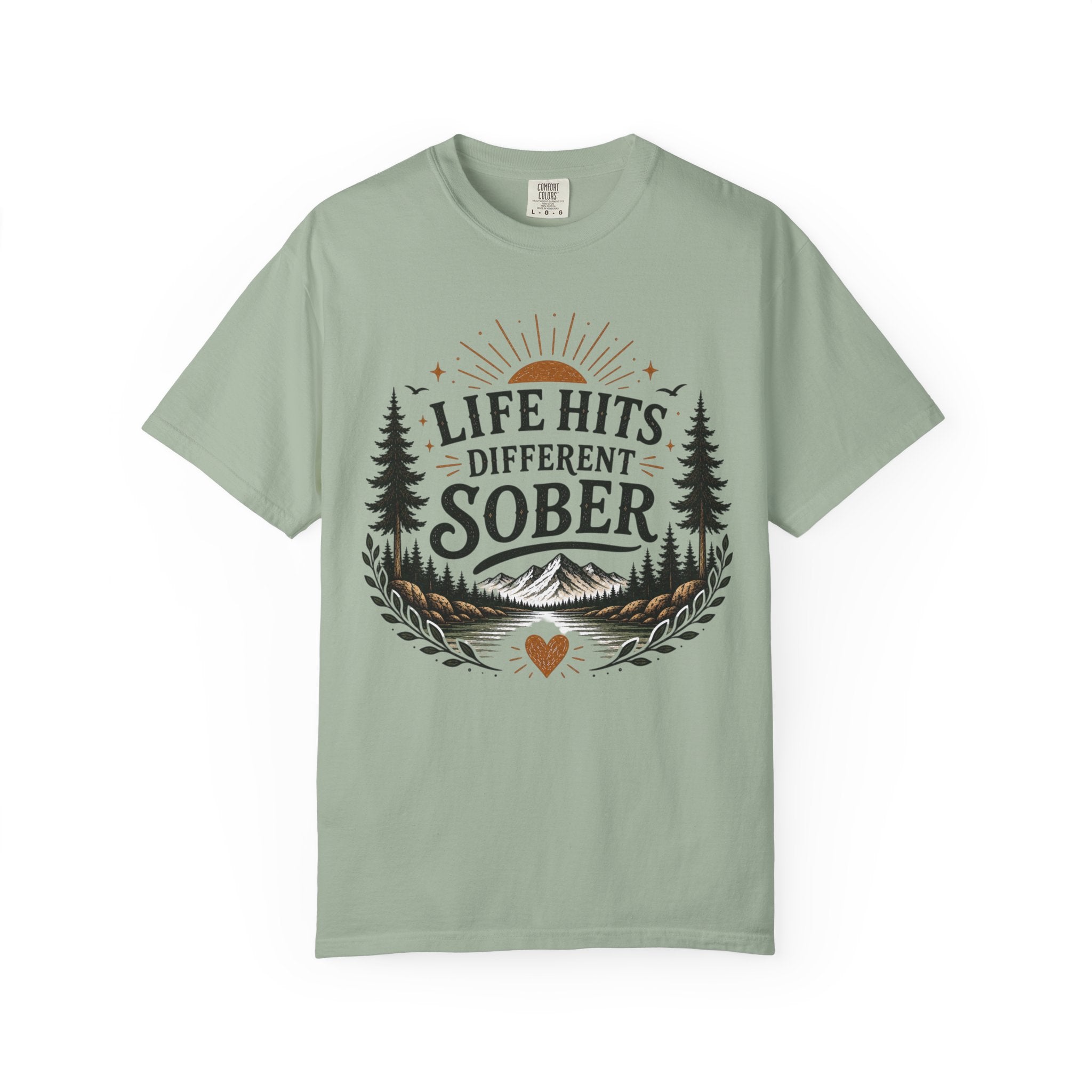Sober Recovery T-Shirt — "Life Hits Different Sober" Inspirational Tee