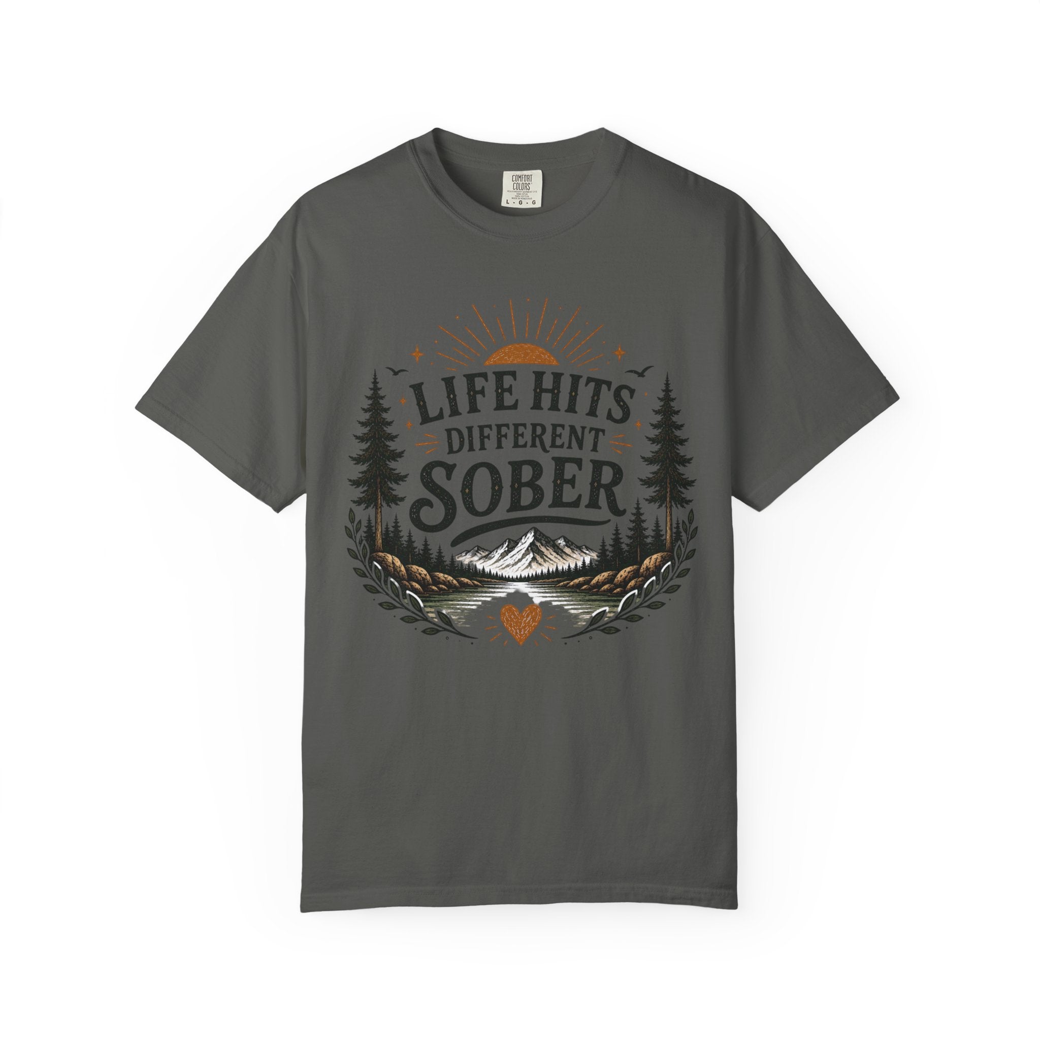 Sober Recovery T-Shirt — "Life Hits Different Sober" Inspirational Tee